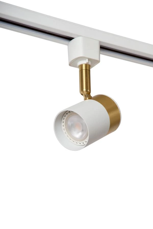 Lucide TRACK FLORIS Track spot - 1-circuit Track lighting system - 1xGU10 - White (Extension) - off